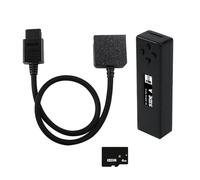 NONDK For FDSkey Disk System Drive Emulator+Cable Adapter+4GB Card with OLED Display for Twin Famicom Emulator Black