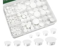NONDK for Furniture Cabinet Insert Compatible 200Pcs 9 Sizes Nylon Plastic Hole Plugs,Flush Type Panel Knockout Locking Covers