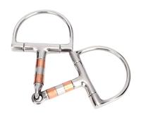 NONDK For Horse Chew Stainless Steel French Link Loose Thickness Bit Roller with Copper Rollers Loose Mouth Bit