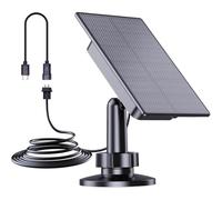NONDK for Security Cameras/Outdoor Solar Panel Charger 2-in-1 USB+ Type-C for Small Home Lighting Systems