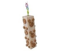 NONDK Foraging Bird Toy-Wooden 7.9 Inch Hanging Plaything for Parrots, Reduces Boredom& Anxiety, Suitable for Parakeets