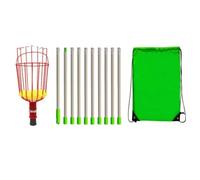 NONDK Fruit Picker Pole Rustproof Metal for Safe High Fruit Harvests
