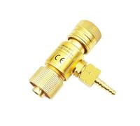 NONDK Full Copper Oxygen Welded Gas Regulator MAPP Transfer 7/16" Flat Tank Set Explosion-Proof Pressure Regulator Gas Valve