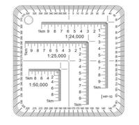 NONDK Geographic Coordinate Ruler Transparent Topographical Map Scale for Construction Engineering Survey