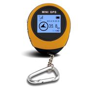 NONDK GPS Navigation Satellite Compass Mini Handheld High- Coordinates Altitude Locator Outdoor Sports Hiking Tracker Orange