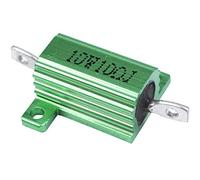 NONDK Green Resistance Wire Wound Mounted Aluminum Chassis 10W 10 Ohm 5%