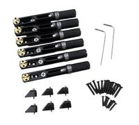 NONDK Guitar Bridge Headless 6pcs Single for 6-String Electric Guitar Single Fixed Brass Fan Design