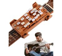 NONDK Guitar Chord Presser in Brown, Guitar Chords Trainer for Beginners and Arthritis Players, Chord Helper for Beginners