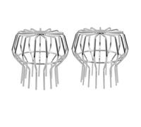 NONDK Gutter Guard Stainless Steel Gutter Cleaner Roof Filter Strainer Silver Downspout Strainer Filter Gutter Guards 2pack