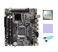 NONDK H55 Motherboard LGA1156 Compatible with I3 530 I5 760 Series CPU Memory DDR3 Motherboard+CPU I5 750+ Cable+Thermal Pad