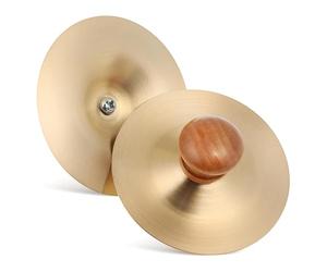NONDK Hand Cymbals 7cm/2.75inch Brass Mini Finger Cymbals 1 Pair for Kids Handheld Practice Drums Musical Orff Instrument