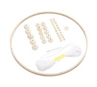 NONDK Hanging Wind Chime Crib Bed Bell Nursery Ceiling Wooden Mobile DIY Frame Ornament Handmade Kit A