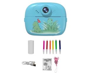 NONDK HD Print Camera Support Memory Card Cute Interesting Thermal Paper Instant Print Photo Video Outdoor Travel