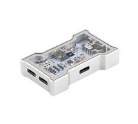 NONDK HM HUB-LITE Gaming Hub 8K Keyboard 1 to 3 Port Connection with Power Supply Output 2 Type-C 1 USB Usbwith RGB Light