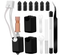 NONDK Hotend S1 Compatible DirectDrive Nozzles HardenedSteel | Includes six 0.4mm hardened steel nozzles and a ceramic heater block designed for uniform heating up to 320°C.