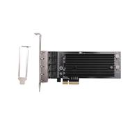 NONDK I226 Chips for PCIe 4 Port 2.5G RJ45 Gigabit Ethernet Network Card for PCI Express 100/1000M/2500Mbps Adapter for PC Laptop