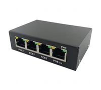 NONDK IEEE802.3af/at Compatible PoE Extender 4-Port 1000M Repeater Plus | IEEE802.3af/at compliant; auto negotiation maintains up to 1 Gbps, suitable for cameras, NVRs and on a 4-port link.