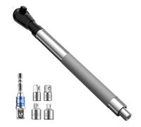 NONDK Impact Ratchet Extension Wrench, 1/2" Offset Heavy Duty Extension for Drills, 5 Size Adapters, Ideal Perfect for Tight Spaces