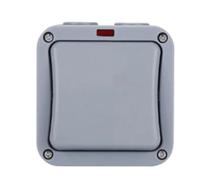NONDK IP66 Wall Electrical Switch 220V Light Waterproof on Off Security Button with Fixation Night in The Pc Power(A) Easy to Use