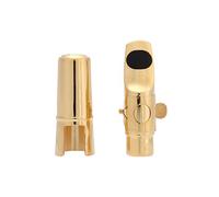 NONDK Jazz Soprano Saxophone 5C Metal Mouthpiece +Pads Cushions +Cap Buckle with Gold Plating