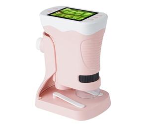 NONDK Kids Microscope Kids Digital Microscope Science Exploration Tool for Kids Aged 5-7 Science Kit Pink