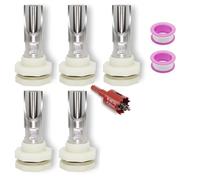 NONDK Kit of 5 PCS for Barrels Pig Nipple Waterer 1/2 Inch Stainless Steel Automatic Pig Water System Drinker Feeder
