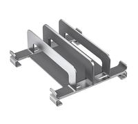 NONDK Laptop Stand Holder Adjustable Vertical Desktop Notebook Dock Space-Saving Computer Stand Silver