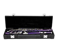 NONDK Leather Handbag Tube Musical Instrument Case Flute Leather Case 16 Holes Flute Case