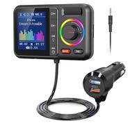 NONDK LED Digital Display Bluetooth 5.0 Transmitter Adapter 3.5MM AUX MP3 Player HIFI Audio Adapter for PC TV Car Home Speaker