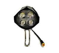 NONDK LED Headlight for Ebike 36V 48V Lamp 3pin Built-in Horn Front Light 4 LED Bulbs Accessories for Electric Scooters Bicycles