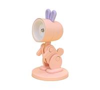 NONDK LED Night Lights Cartoon Animal Folding Desk Lamp Cute Pet Lights Shape Eye Protection Lamp, Pink