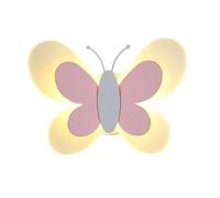 NONDK LED Pink Butterfly Wall Lamp 14W 85-265v Children Bedroom Lamp Modern Butterfly Wall Lamps C