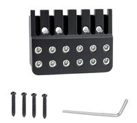 NONDK Locking Nut Guitar Bridge 6 String String Locks for Headless Electric Guitar Replacement Parts Black