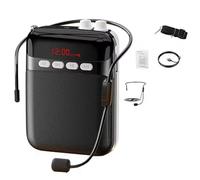 NONDK Long Battery Life Wireless Portable Voice Amplifier for Teachers for Teaching Trainers Singers Adjustable Strap Black