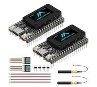 NONDK LoRaWAN Enabled Heltec LoRa 32 V4 Meshtastic Dev-Board 2Pcs W/GPS -SX1262 0.96 Inch OLED Display Solar Power 28dbm