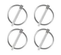 NONDK Lynch Pin, 4PCS Dia 4.5mm 316 Stainless Steel Round Safety Pins Trailer Lock Pin Retaining Pins Lynch Pin Fasteners Easy Install