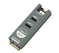 NONDK M. 2 PCIe Expansion Card USB 3 Type-E& Type-C Dual-Port Front-Panel Adapter with Enclosure ASM3142 Dual 10Gbps Type-C Interface