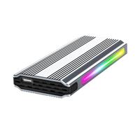 NONDK M2 SSD Case USB Type-C 3.1 10Gbps RGB M 2 Enclosure Aluminum Solid State Dual Protocol Hard Drive Box USB Type-C