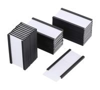NONDK Magnetic Label Holders 1inchx 2inch with White Card Inserts and Clear Plastic Protectors Magnetic Data Card Holders