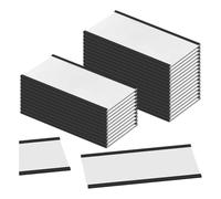 NONDK Magnetic Label Holders 4 X 2In C Channel Label Holders with Clear Plastic Protectors and White Paper Inserts 30 Sets