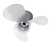 NONDK Marine Engine Outboard Propeller 664-45947-01-El 9 7/8 X 11 1/4 for 20-30Hp Aluminum Alloy 3 Blade Black 10 Spline Tooth R Rotation