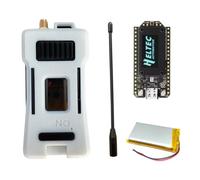 NONDK Meshtastic WiFi LoRa 32 Dev-Board Case Set with Heltec V4 SX1262 Soft Antenna 3000mAh Battery Solar Power BLE A