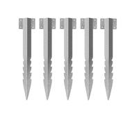 NONDK Metal Fixing Pegs 5PCS Timber Heavy Duty Sleeper Stakes Landscape Edging Stakes for Driveway Garden Planter Raised