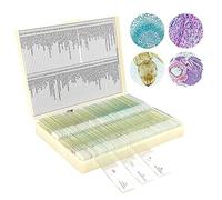 NONDK Microscope Slides Child Microscope Slides with Specimens From Children, Microscope Slides for Adult Microbiology in Children,100PC