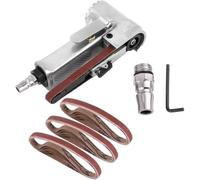 NONDK Mini Belt Sander Handheld Sander Tool for Woodworking, Metal Working 3/8" X 13" Small Air Belt Sander 20000 RPM