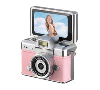 NONDK Mini Keychain Thumb Camera Portable Camcorder 1080P HD Video Recorder with 180° Flip LCD Screen for Students Pink