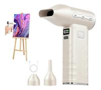 NONDK Mini Paint Dryer Cordless Acrylic Paint Pouring Blower with 3 Nozzles, 5 Speed Adjustments for Fluid Art, Acrylic Pouring