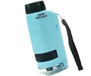 NONDK Minilabsters Miniscope Kids, Mini Labsters Portable Microscope, Mini Labsters Portable Microscope (Blue) Easy to Use