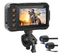 NONDK Motorcycle Dash Cam Front Rear 3 Inch Screen G-Sensor Night Vision | Front and rear cameras deliver road coverage; G-Sensor locks clips on impact, while the 3 Inch display makes review simple.