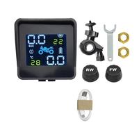 NONDK Motorcycle Solar Tire Pressure Temperature Monitoring System TPMS Sensor Kit USB Charge For Motorcycle Tire Pressure
